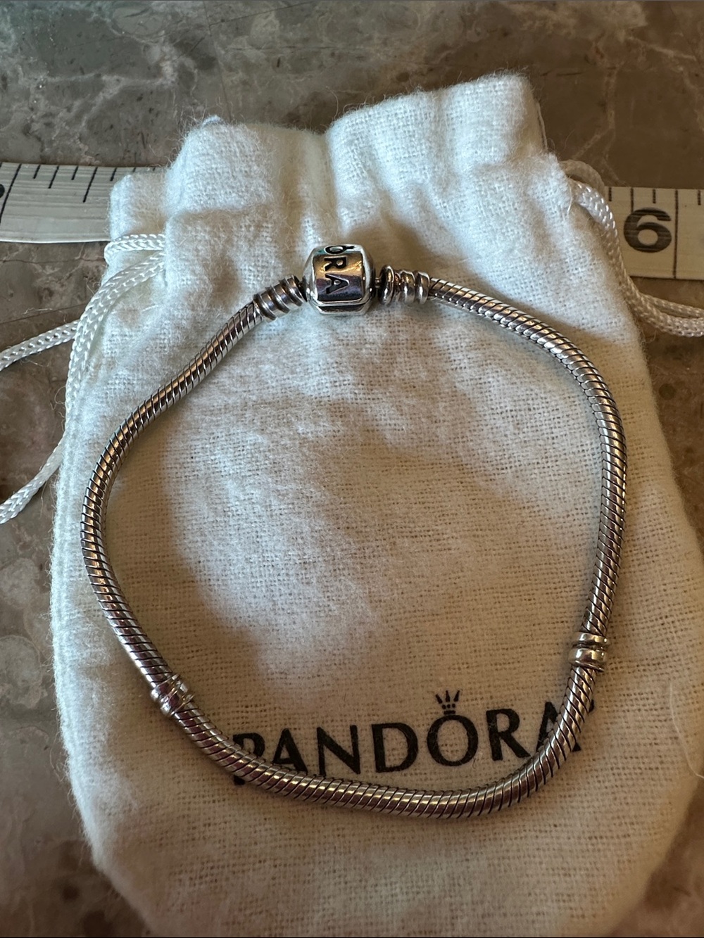 Pandora Sterling Silver Snake Chain Bracelet - Silver